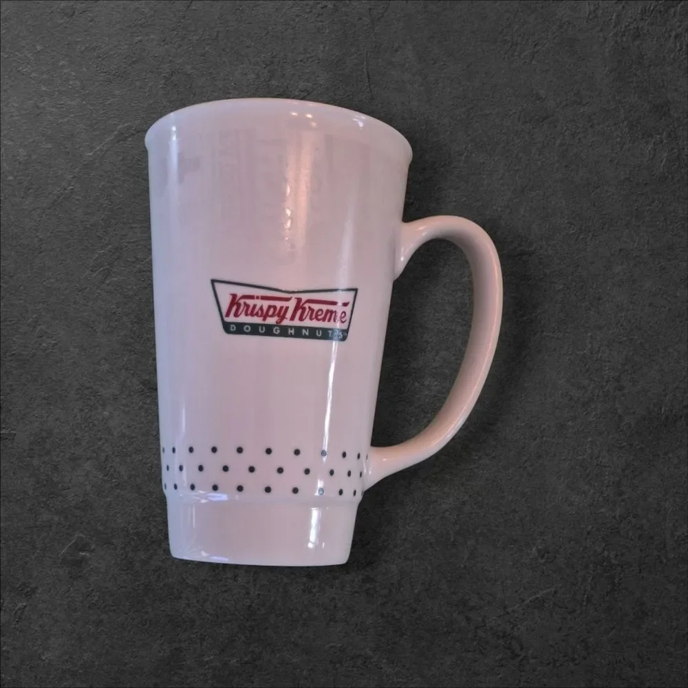 Krispy Kreme Tall Coffee Mug holds 18 Oz Heavy Duty Porcelain Ceramic